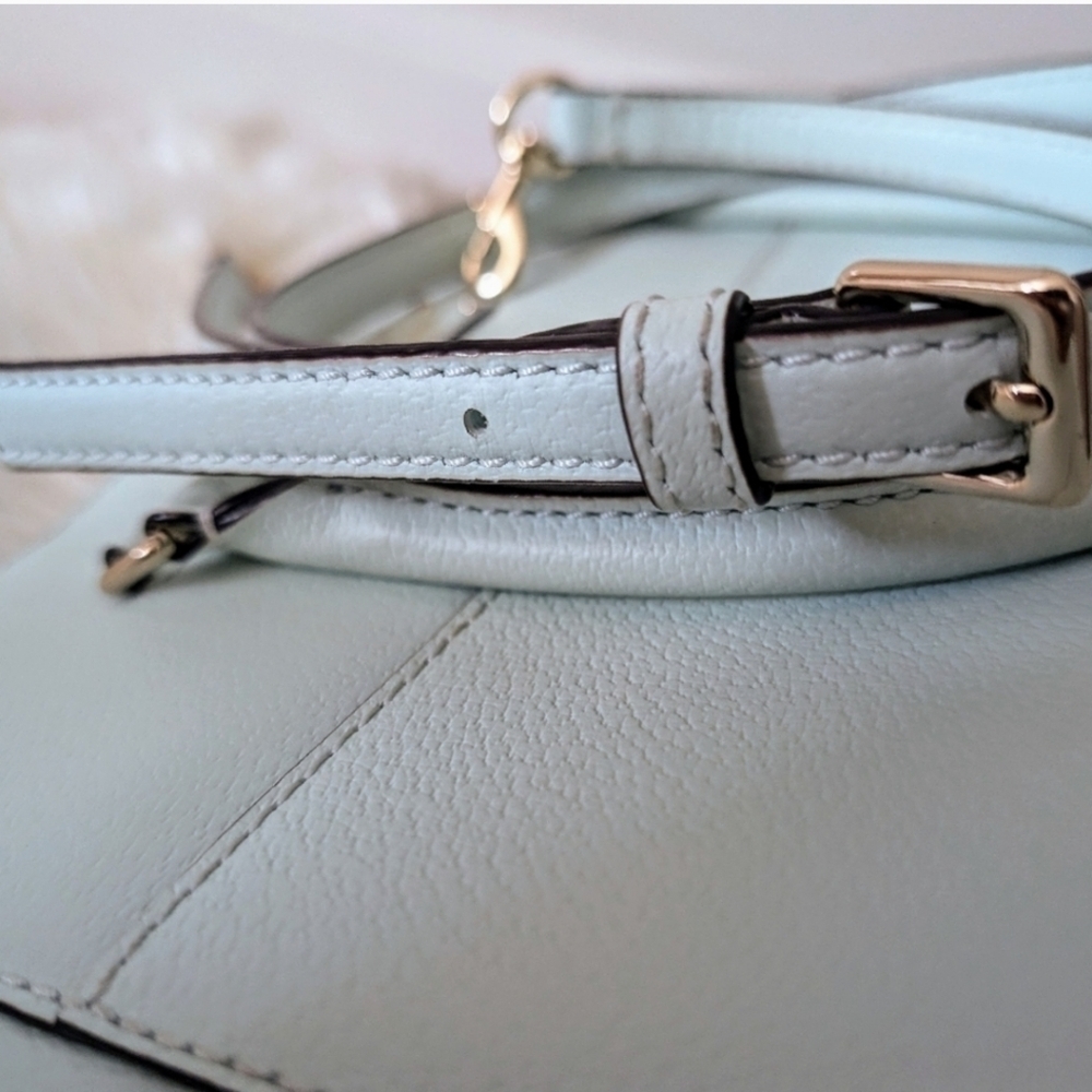Kate Spade Grove Street Lana Leather Tote Island Blue w/ Strap Work Bag - Picture 2 of 8